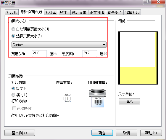 NiceLabel頁(yè)面設(shè)置